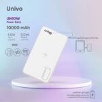 مشخصات پاوربانک بیسیم یونیو Univo wireless un10w ظرفیت 10000 میلی آمپر